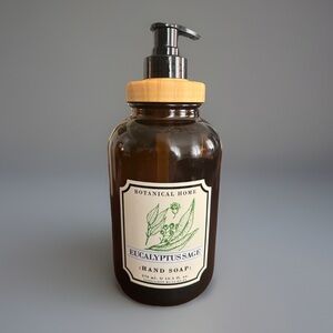 PREMIUM EUCALYPTUS SAGE LIQUID HAND SOAP IN GLASS BOTTLE
